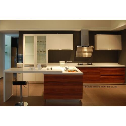 PVC/vinyl kitchen cabinet(LH-PV044)