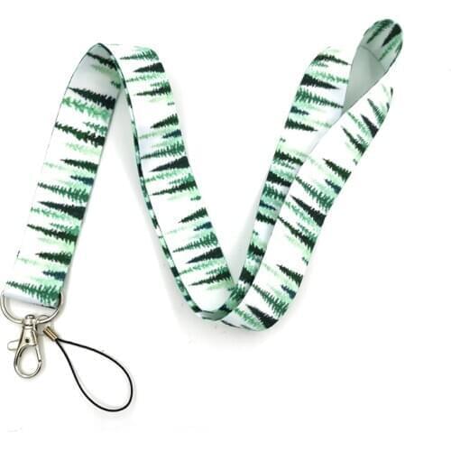 Forest Neck Strap Keychain Lanyard for Keys ID Card Badge Holder Keyring Hang Rope Webbing Ribbon Mobile Accessories Gift