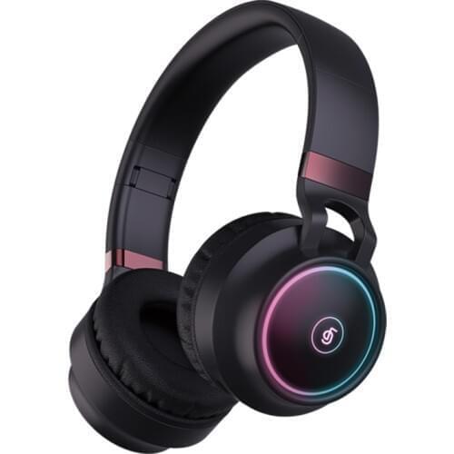 New Arrival Colorful LED Bluetooth 5.0 Headphones Foldable Wireless HiFi Stereo Headset With Mic Support TF Card 3.5mm Plug
