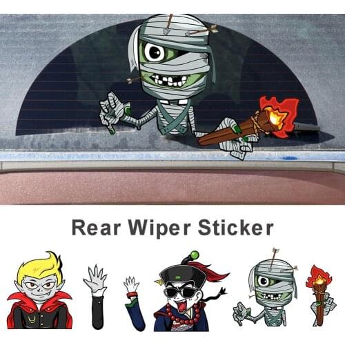 Halloween Car Stickers Car Rear Windshield Decals Auto Decoration Waving Wiper Sticker Car Styling Rear Window Wiper Sticker