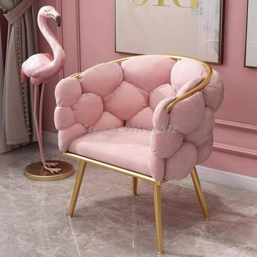 Light luxury nordic single sofa chair leisure net red ins creative nail shop dressing chair makeup chair bedroom chair