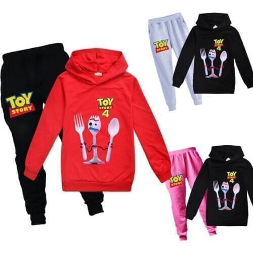 Toy Story Hoodies Kids Sweatshirts Fashion Kids Hooded T Shirt Baby Toddler Girls Coat Kids Clothes Boys Casual Tees Sportswe