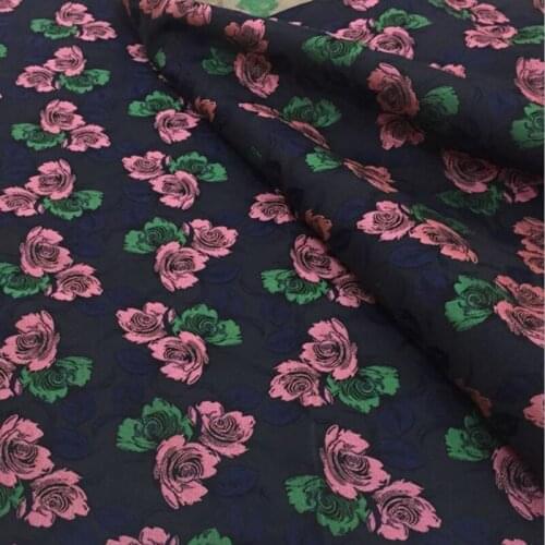 High end yard dyed jacquard 3D jacquard brocade fabric for fashion dress coat patchwork sewing DIY