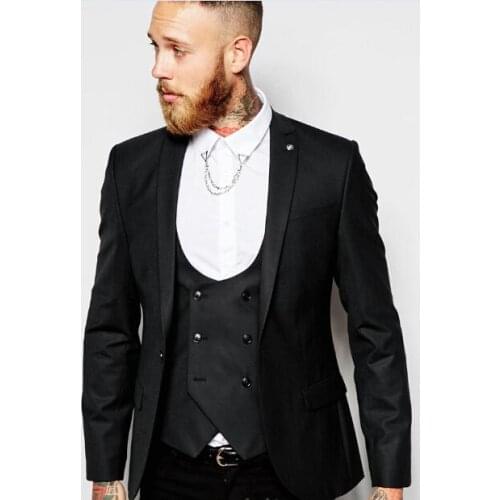 High Quality Mens Suits Groomsmen Groom Tuxedos Wedding Best Man Suit Blazer (Jacket+Pants+Vest) NO:243