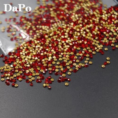 SS4-SS30 1440Pcs/Lot Point Back Rhinestone Dark Red/Siam Color Point Back Chaton