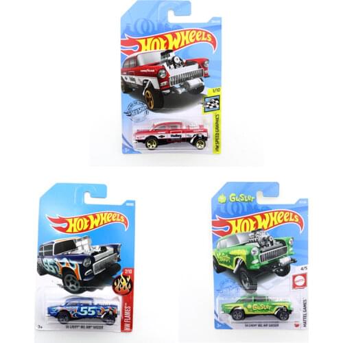 2021 Original Hot Wheels Mini Alloy Coupe 55 CHEVY BEL AIR GASSER 1/64 Metal Diecast Model Car Kids Toys Gift