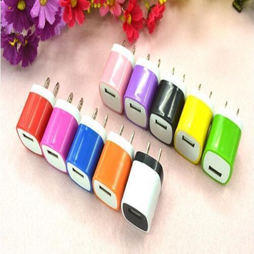 500pcs/lot 5V 1A usb us ac wall charger plug for iphone 4 5 5s 6 7 for samsung blackberry htc lg mobile phone