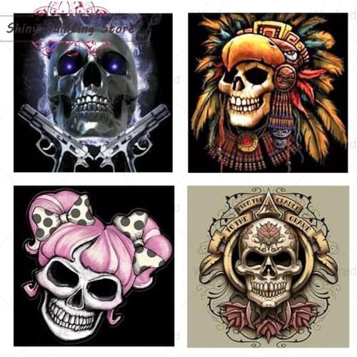 Diamond Painting Skull Gothic Dark Style Pattern Cross Stitch Full Diamond Embroidery 5D DIY Picture of Rhinestone Cross Stitch