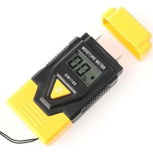 Digital Moisture Meter, Water Leak Detector, Pin Type Moisture Tester, LCD Display for Wood, Paper, Cardboard, Concrete