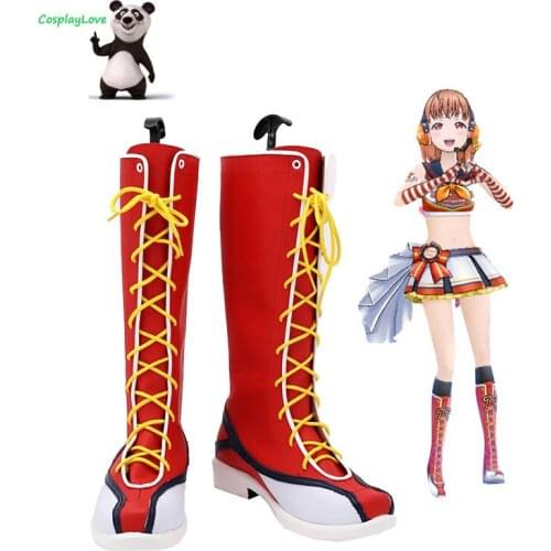 CosplayLove LOVELIVE Love Live! Cheerleaders Takami Chika Red Cosplay Shoes Long Boots Leather Custom Made