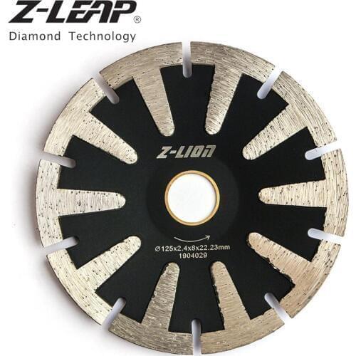 Z-LEAP 5 Inch Concave Curved Disc Diamond Saw Blade T-Segmented Turbo Rim Cutting Disc For Granite Marble Convex Diamond Tool