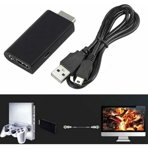 For Sony PS2 Portable HDMI-compatible 480p Converter Audio Adaptor Cable HD Supports for All PS2 Display Modes HDTV or Monitor