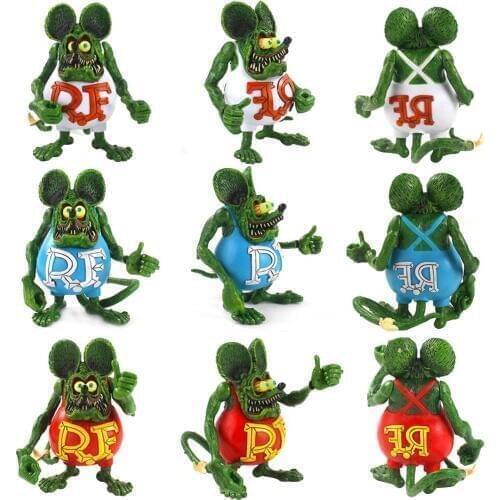 3Styles Rat Fink Joint Movable PVC Action Figure Collectible Model Toy Brinquedos Figurals 12cm