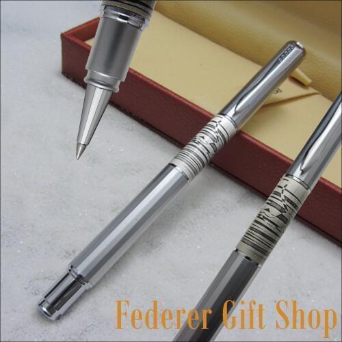 Fuliwen F01 Unique Rhombus Pen Body Silver Rollerball Pen High Quality metal Case Gift Ballpoint Pen