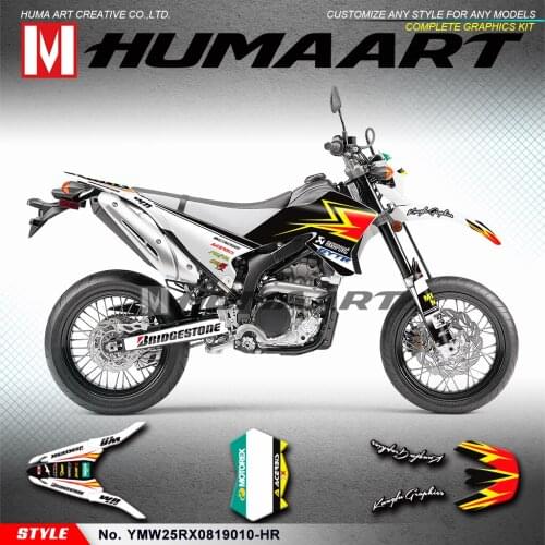 HUMAART MX Graphics Stickers Design Wrap Kit for WR250R WR250X 2008 2009 2010 2011 2012 2013 2014 2015 2016 2017 2019 2020