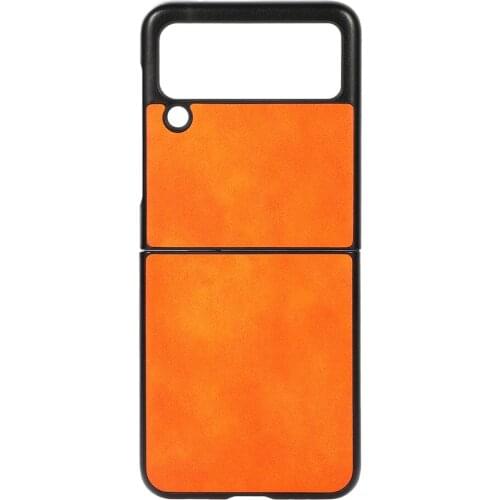 Leather Protective Cover For Samsung Galaxy Z Flip 3 Folding Phone Cases For Galaxy Z Flip 3 Mobile Phone PU Shockproof Case