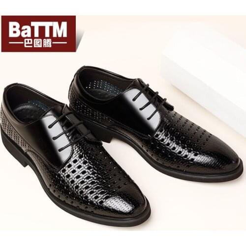 Batuton Summer Mens Shoes Leather Leather Mens Shoes Fashion Dress Shoes Mens Original Chaussure Homme Zapatos De Hombre