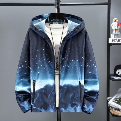 2021 Summer Mens Sunscreen Jackets Thin Windbreaker Outdoor Sports Fishing Hiking Clothing Couple UV Lightweight Jacket Male