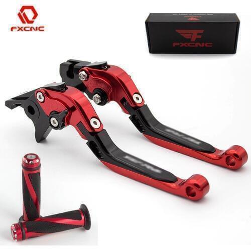Logo CBR For Honda CBR125 CBR 125 2004-2017 2005 2006 2007 CNC Folding Extendable Motorcycle Brake Clutch Lever + Handle Grips