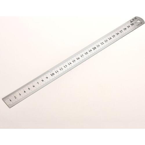 Stainless Steel Metal Ruler Metric Rule Precision Double Sided Measuring Tool 30cm Wholesale