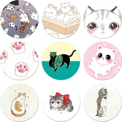 Cute Cat Cartoon Icons Pins Badge Decoration Brooches Metal Badges For Backpack Decoration