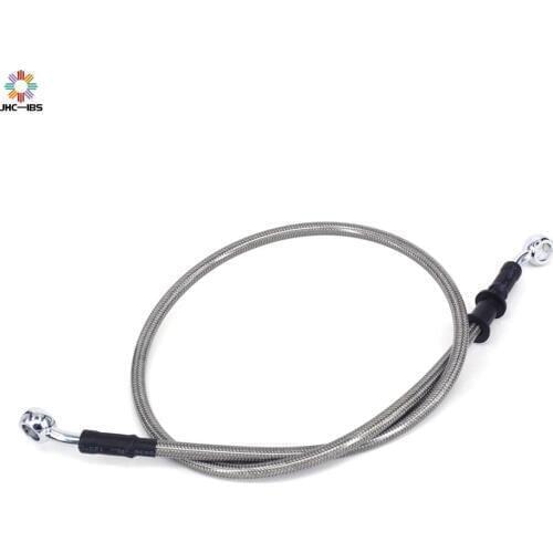 Motorcycle Silver 500mm-2000mm Dirt Bike Braided Steel Hydraulic Brake Clutch Oil Cooler Hose Line Pipe Tube 28 Degree Banjo