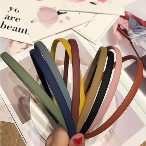 Hot Sales 1PC Plastic Fashion Thin Headband Resin Bezel Hairbands Frosted Hair Accessories For Woman Girls Hair Hoop Headwear