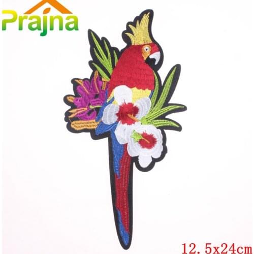 Prajna Large Tiger Patch Snake Patch Appluque Bird Flower Patches Iron On Sew On Stickers Accessories Patchwork New Year Gifts E