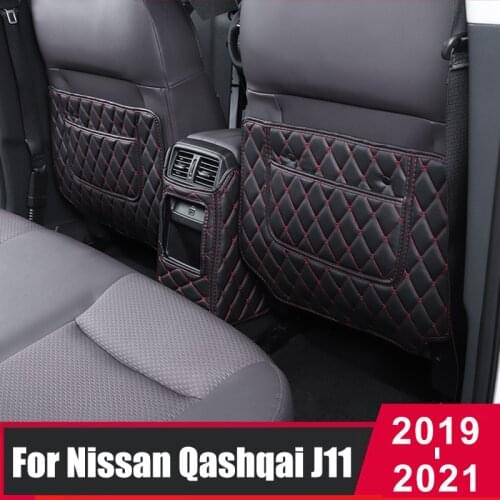 Car Back Seat Armrest Box Cover Protection Pad for Children Baby Kicking Mat For Nissan Qashqai J11 2019 2020 2021 Accessories