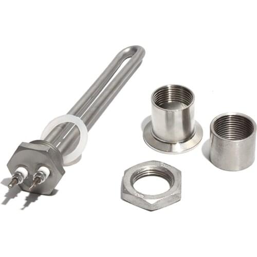 1 Inch NPT/DN25 Low Voltage 12V/24V/48V Immersion Heating Element with Accessories 304SUS Electric Heating Element 300W/600W