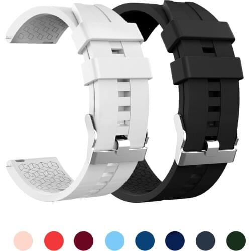 New 20mm Silicone Watch Strap for Huawei Watch 2 Band for Amazfit Bip Watch Bracelet For Samsung Galaxy 46mm 42mm for Gear Sport