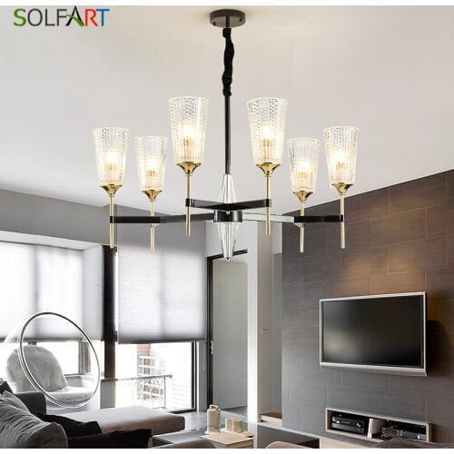 Modern Crystal Chandelier Living Room lustres de cristal Decoration Tiffany Pendants and Chandeliers Home Lighting Indoor Lamp