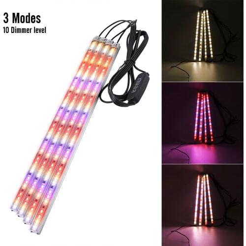 20pcs LED Grow Light Bar 10W DC12V SMD5050 LED Strip Plant Light For Indoor Greenhouse Flowering Plant Hydroponics System