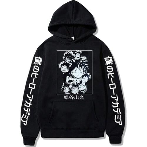 My Hero Academia Bakugou Hoodie Men Cute Anime Boku No Hero Academia Sweatshirt Midoriya Izuku Graphic Hip Hop Top Male