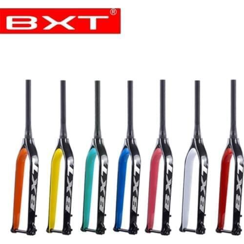 2020 BXT Full Carbon mtb fork 29er Mountain Bikes fork for bicycle parts Tapered tube Thru Axle 15mm Disc Rigid Bicycle Fork