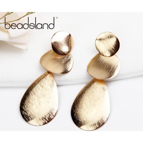 Beadsland Drop Earrings Metal Long Water Drop Design Fashion Office Career Women Girls Dancing Party Christmas Gift 39286