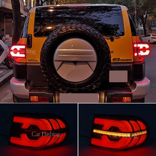 2PCS LED Tail Light Assembly for Toyota FJ Cruiser 2008 - 2020 LED Tail Lamp Reverse Light Turning Signal Light Plug and play