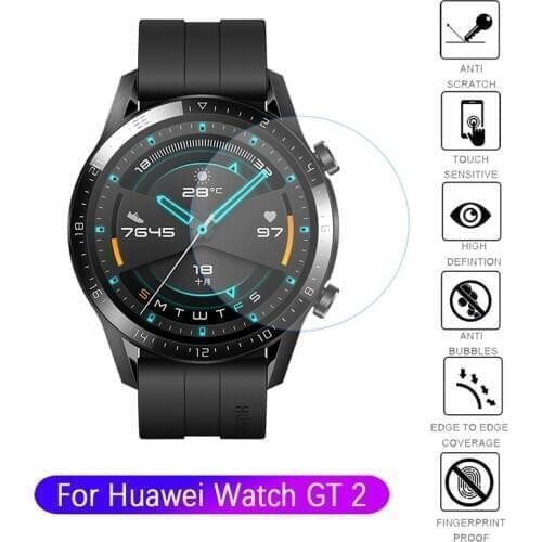 Screen Protectors For Huawei Watch GT2 46mm 42mm Film Tempered Glass Protective Protection Full Coverage Scratch Resistant 9H HD