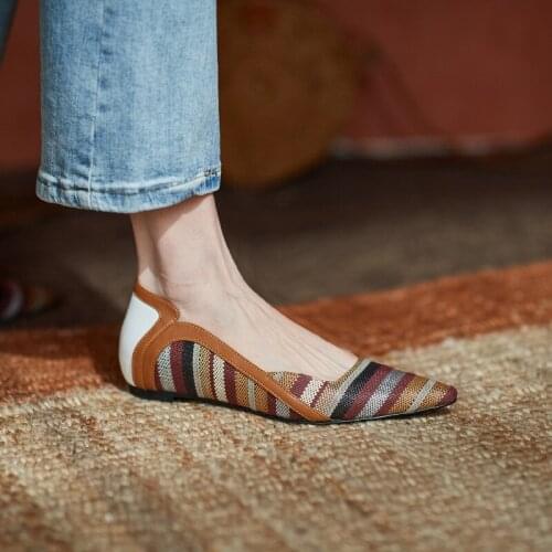 2021 New Mixed Colors Shoes For Women Increased Internal Genuine Leather Women Shoes Woking Basic Shoes Woman Heels Fashion