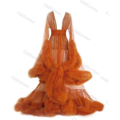 Womens Feather Edge Tulle Illusion Long Bridal Robe Wedding Scarf New Custom Made