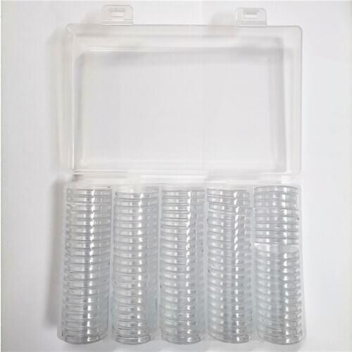 1pcs Transparent plastic Game cards playing cards container box PP storage case packing for 20 25 27 mm coin box Chip bingo chip