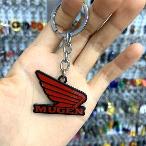 10X 3D Metal Car Keychain Key Ring for Honda Mugen Power JDM Racing Civic CRV Jazz Odyssey Accord City Hrv Keychain Car Styling