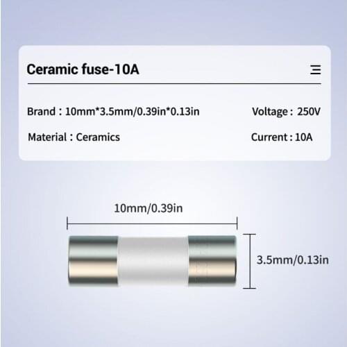 20pcs Ceramic Fuse For Multimeter Instrument 600mA 10A Ceramic British Plug Fuse R9UC