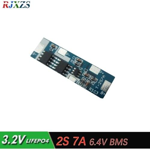 2S 7A 6.4V LiFePO4 BMS/PCM/PCB battery protection circuit board for 2 Packs 18650 Battery Cell