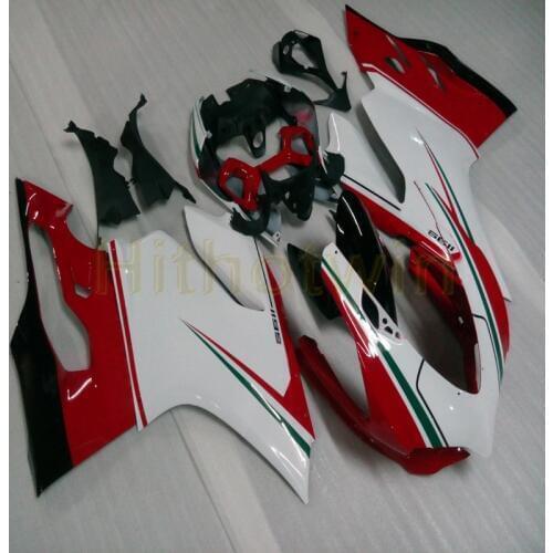 Free Screws+Custom Injection mold red white Motorcycle article for 1199 2012 2013 2014 ABS fairing