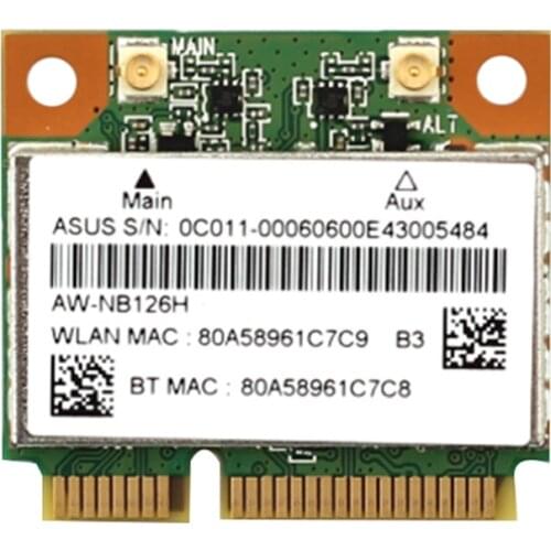 SSEA New for AzureWave AW-NB097H AW-NB100H AW-NB126H AR3012 AR5B225 Half Mini PCI-E Wifi BT4.0 Wlan Wireless Card