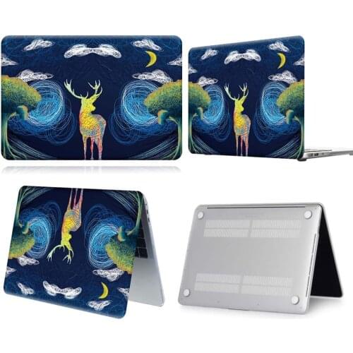Deer By The Tree Paint Anti-slip Laptop Case For Apple Macbook 12/Air 11 13 A2337/Pro 13(A2251 A2289) 15 16/Pro 13 A2338