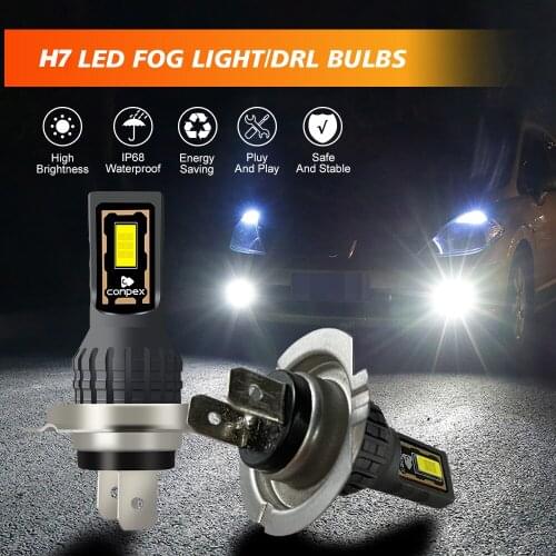 Conpex 2Pcs H4 H7 H11 H8 9006 HB4 High Quality 3570 SMD LED Auto Fog Lamp 9005 HB3 Car Anti Fog Light Bulb Foglamps 6000K White