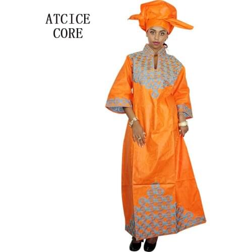 Dashiki design african bazin riche dresses for woman embroidery long
