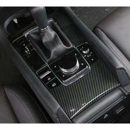 For Mazda 3 2019 2020 Accessories Stainless steel Car gear shift knob frame panel Decoration Cover Trim Sticker Car Styling 1pcs